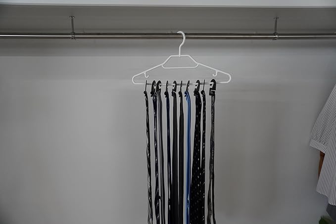 Shinko Hanger Tie Hooks, 10 Pieces, Black