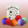 Solid Color Wool Dryer Balls 8-Pack,Hypoallergenic Softener Alternative, Assorted Pure Hues, All-Season Performance Cut Drying Time & Static for Organic Cotton