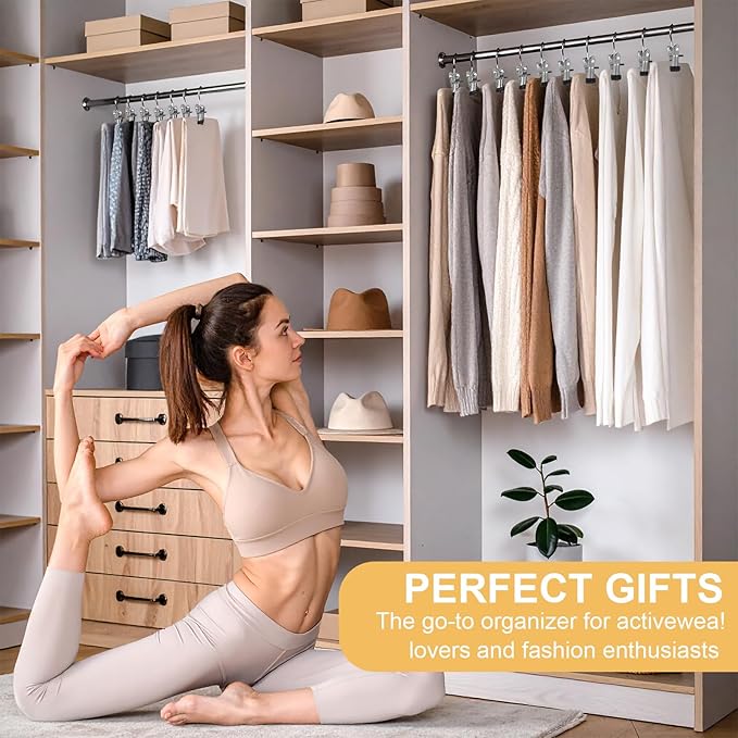 50 Pack Boot Hangers Clips for Closet, Heavy Duty Legging Organizer for Closet Hanging Pants Hangers with Clips Clothes Pins Hanger Clips Laundry Hooks Towel Socks Hats Tall Boots Home Travel
