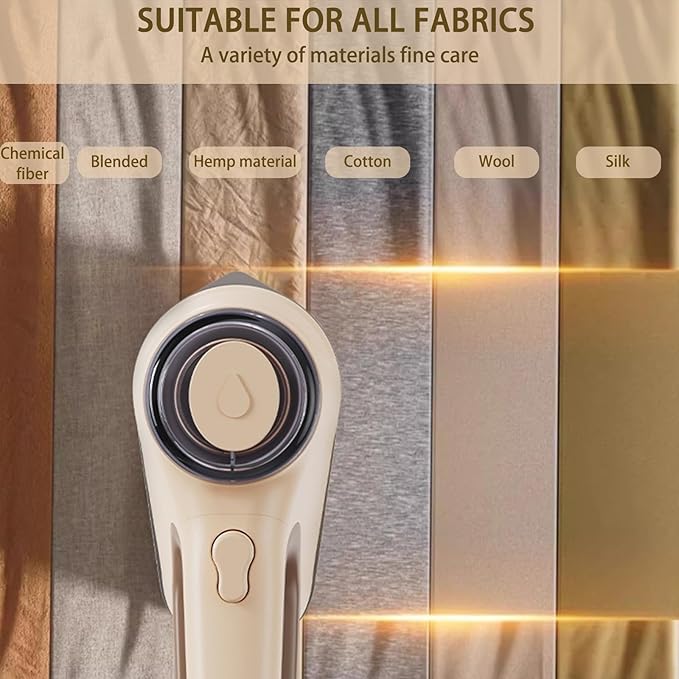 Travel Steamer for Clothes, 1000W Booster System Portable Handheld Clothing Steamer, 1.11 Pounds Ceramic Large Panel Steam Iron Suitable for Home, Travel & Dormitory Use (Beige)