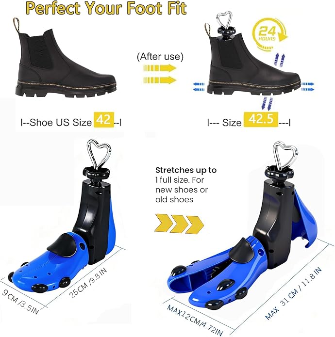 Shoe Stretcher Men Women Boot Stretcher Adjustable Width and Length Widener Expander Men Wide Feet Shoe Stretcher