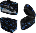 Blue Butterfly Iron Carrying Storage Bag, Travel Iron Holder Case Iron Accessories Fits Most Travel Size Irons with Handle and Smooth Zipper