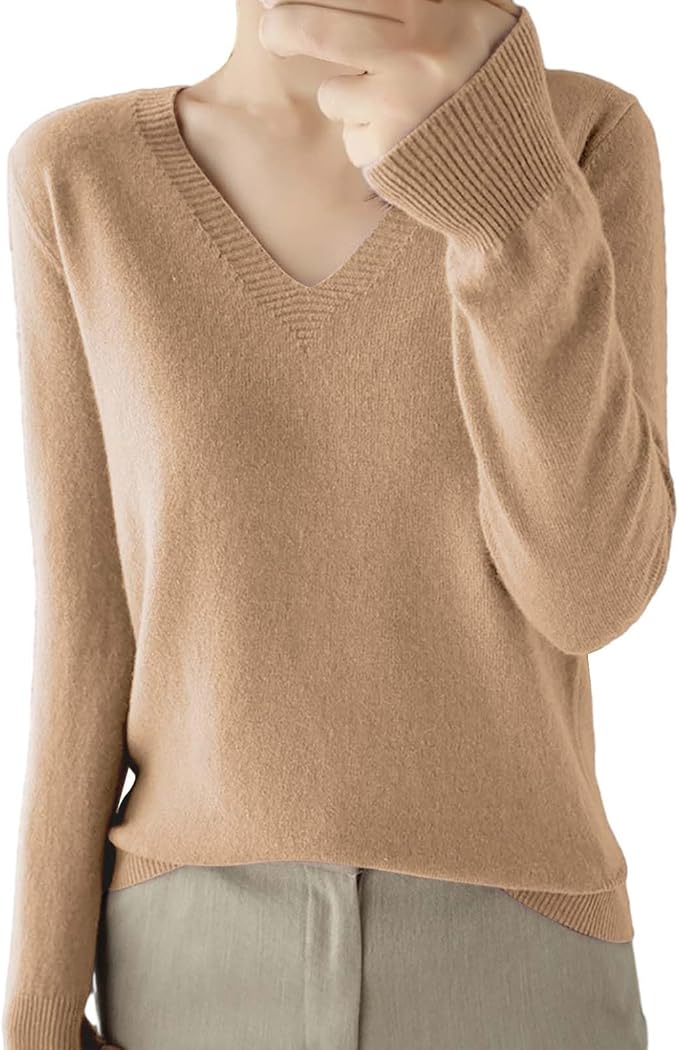 Merino Wool Cashmere Sweaters for Women 2025 Oversized Soft Sweater Long Sleeves Casual Loose Pullover Knitted Tops