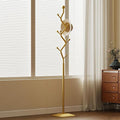 Gold coat rack,Coat Tree Freestanding heavy duty with 8 Hooks and Sturdy Metal Base for Coat Hats Purses,Tree-shaped Coat Stand for Entryway,Bedroom