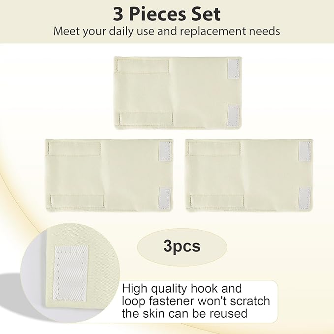 3-Pack Breathable Cotton Bra Hook Covers | Soft Back Strap Pads | Stop Bras Chafing & Hooks Irritation