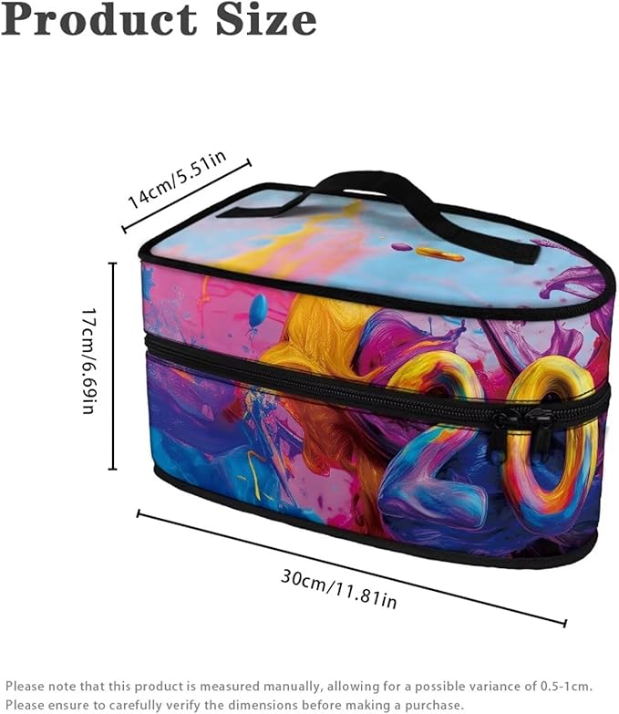 New Year Iron Storage Bag for Clothing Store Colorful Easy to Clean Steam Iron Storage Case with Zipper Handle Fits Outing