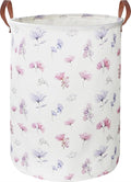 19.7’’ Waterproof Foldable Laundry Basket, Nursery Hamper, Dirty Clothes Hamper, Books Bins, Gift Baskets, Room Decor(Watercolor Flower)