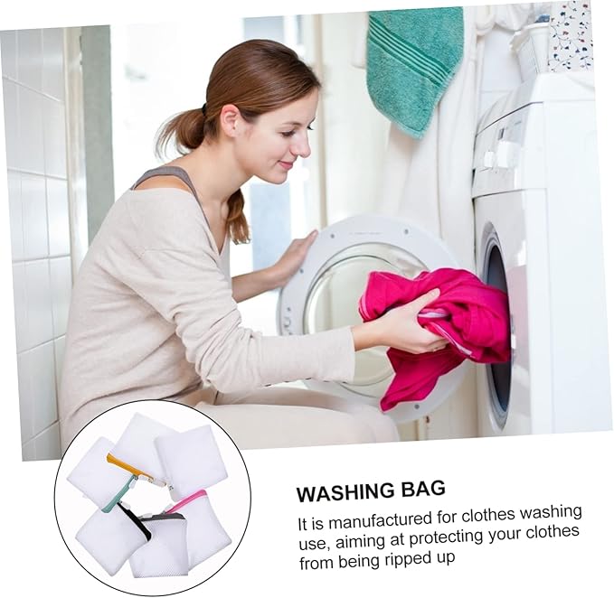 6-Pack Mesh Laundry Bags with Zipper for Washing Machine Travel & Delicate Clothing Organizer Foldable Lightweight Mesh Wash Bags for Bras Underwear