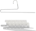 Mawa by Reston Lloyd Non-Slip Space Saving Clothes Hanger with Single Rod for Pants, Style KH35U, White, Set of 160