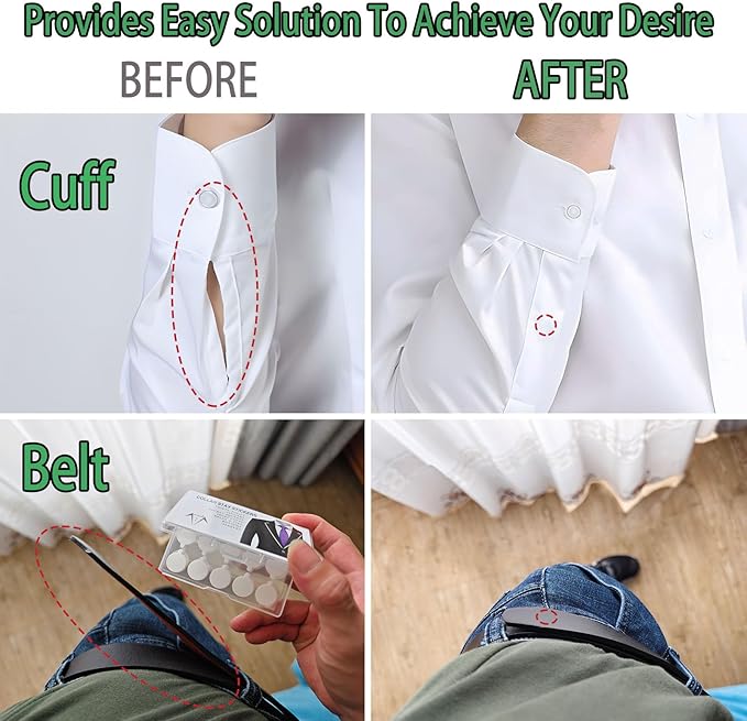 Collar Stays for Shirts & Polo’s. Fashion Hack for Plastic Collar Stay 24hr Hold, Polo Shirt Collar Fixed (120 Dots)