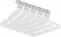 Ultra-Thin Metal Hangers, 50 Pack Non-Slip PVC Coated Space Saving Clothes Hangers for Closet, 16 inch Wide for Suits, Dresses, Jackets（White）