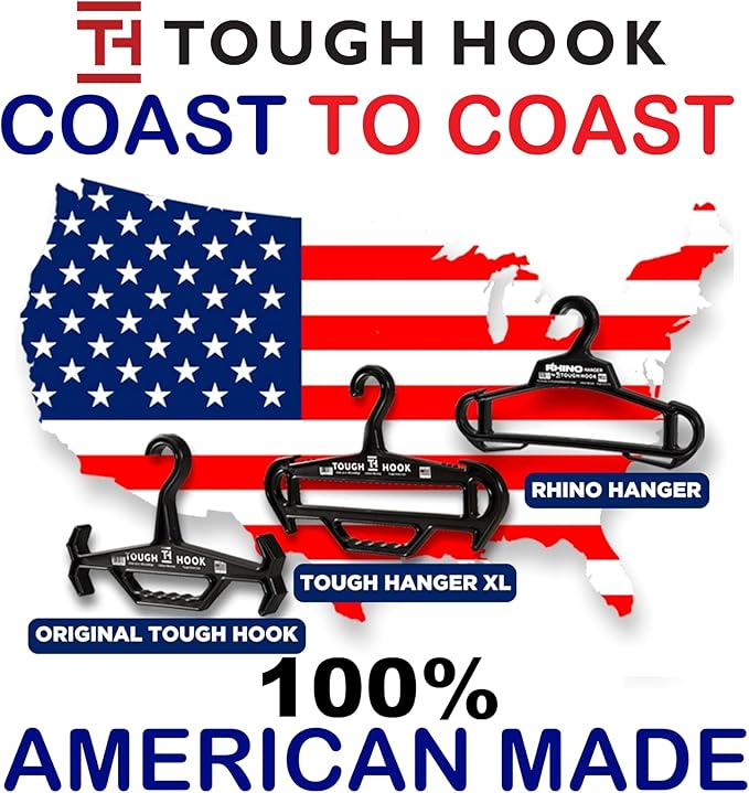 Tough Hanger XL - A Beast of a Hook – USA Made ABS Resin, X-Large | Police Gear, Scuba Gear & Dive BCD – 180-lb Cap Wetsuit DuraResin with Built in Carry Handle, The Indestructible Hanger, 2 Foliage