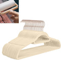Velvet Hangers,Felt Hangers,Non-Slip Clothes Hanger, Multifunctional Space Saving Clothes Hangers for Wedding Dress & Dress Clothes(Lvory2,40pcs)