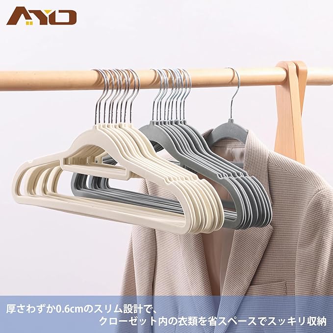 20 Pack Gray Non-Slip, Anti-Slip Hangers, Heavy Duty Closet Storage, 360 Degree Swivel Hook, Clothes Deformation Resistant, Load Capacity