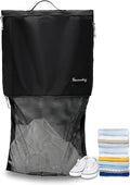 Dirty Laundry Bag for Traveling-Mesh Laundry Bags XL Travel Gym Healthcare Workers Laundry Sports Fitness Swimwear Camping Portable Wash Bag XL (Black)