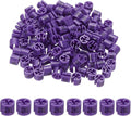 PATIKIL 300 Pcs Clothes Hanger Markers 2XL Fit Rod Garment Size Tag Hanger Clips Round Color Coding Label for Clothing, Deep Purple