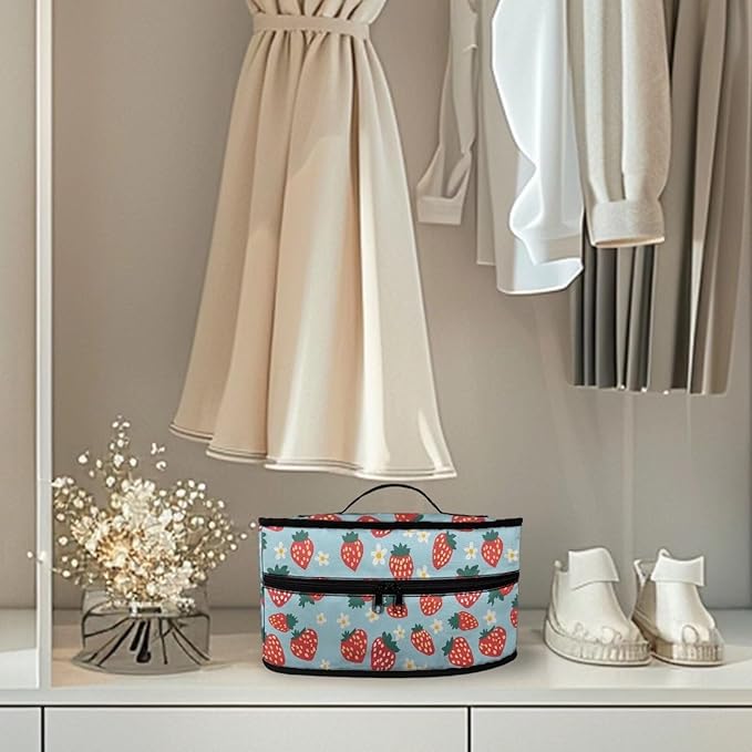 Strawberry Iron Carrying Bag Portable Travel Iron Holder Easy to Carry Hard Storage Carrying Case with Handle,Case Only
