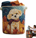 Quilted Laundry Basket, Quilted Laundry Basket with Handles, Boho Fabric Floral Storage, For Bedroom Laundry (#14, 20"L x 20"W x 28"H)