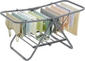 SONGMICS Small Clothes Drying Rack, Foldable 2-Level Laundry Drying Rack, Space-Saving, for Small Clothes, Towels, Bathroom, Balcony, 17.3 x 39.8 x 19.7 Inches, Dove Gray ULLR504G01
