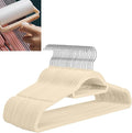 Velvet Hangers,Felt Hangers,Non-Slip Clothes Hanger, Multifunctional Space Saving Clothes Hangers for Wedding Dress & Dress Clothes(Lvory3,30pcs)