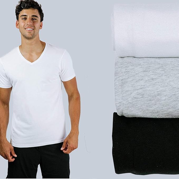 Pair of Thieves Men Super Soft V Neck | T-Shirt for Men | Breathable, Tagless Performance Cotton Blend | All-Day Wear