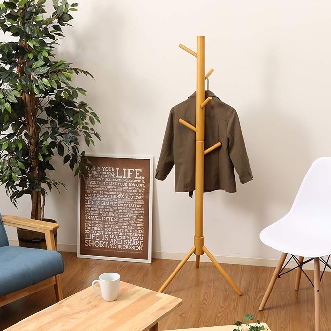 不二貿易(Fujiboeki) Fuji Boeki Coat Hanger Hanger Rack, Wooden, Width 20.1 x Depth 17.3 x Height 59.1 inches (51 x 44 x 151 cm), Natural Twig Hook, Entrance 10788