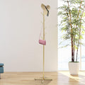 Metal Coat Rack Stand 7 Hooks Free Standing Coat Rack Tree-Shaped Coat Rack Hat Hanger Entryway Organizer for Clothes, Hats, Bags (Gold)