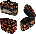 Thanksgiving Iron Storage Bag Fits for Accessories Travel Irons Reusable Wear-resistant Steam Iron Storage Case with Zipper Handle, Mushroom Maple Leaf