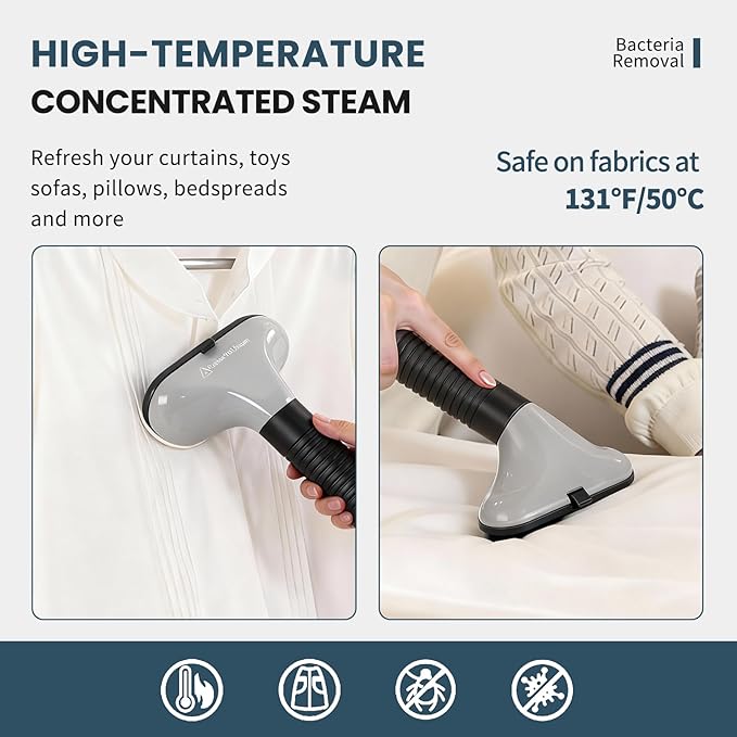 DUMOS Garment Steamer for Clothes Standing, 1500W Efficient Clothes Steamer Standing, 1.7L Water Tank for 55 Min Continuous Steaming with Wheels, Professional Fast Heating Wrinkle Remover