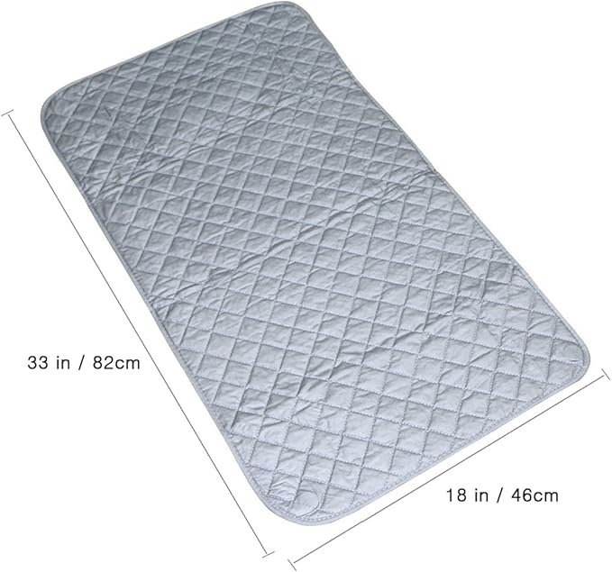Ruibo Magnetic Ironing Mat Blanket,Iron Board Alternative Cover/Quilted Washer Dryer Heat Resistant Pad/Portable Cover/Mat Grey 33"X 18"
