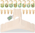 20 Pack Baby Clothes Hangers with 8Pcs Baby Closet Dividers and 8Pcs Clips, Non-Slip Toddler Clothing Hanger with Dividers for Sorting, Nursery Closet Organizer for Newborn Kids Boys Girls (Animals)