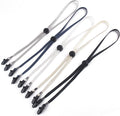 5 Pieces Adjustable Hat Strap Clips Windproof Anti-Loss Cap Strap Clips Hat Chin Cord for Travel, Golfing, Fishing Light Gray