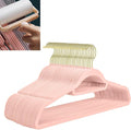 Velvet Hangers,Felt Hangers,Non-Slip Clothes Hanger, Multifunctional Space Saving Clothes Hangers for Wedding Dress & Dress Clothes(Pink 1,30pcs)