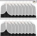 25 PCS Shoulder Covers for Hanging Clothes, Garment Shoulder Covers Cloth Dust Cover for Closet, Plastic Clothes Hanger Cover for Hanging Suit, Coat, Jacket, Dress (24'' X 18")