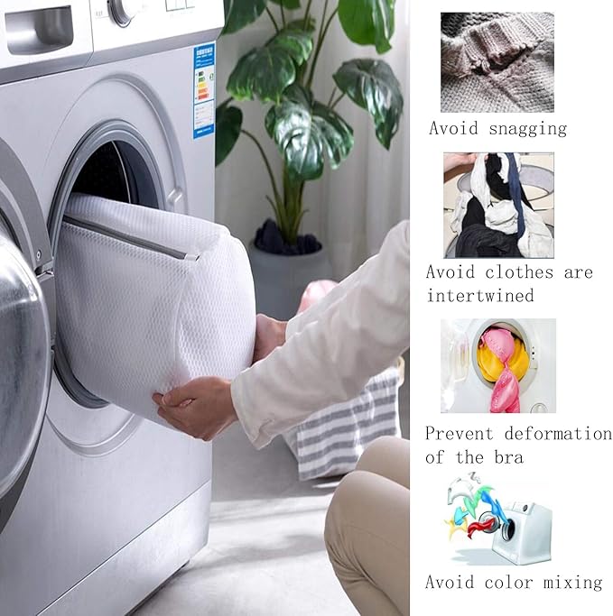 Mesh Laundry Bags - 9pcs Premium Zippered Fine Mesh Laundry Bags Set, Delicate & Lingerie Washing Organizer