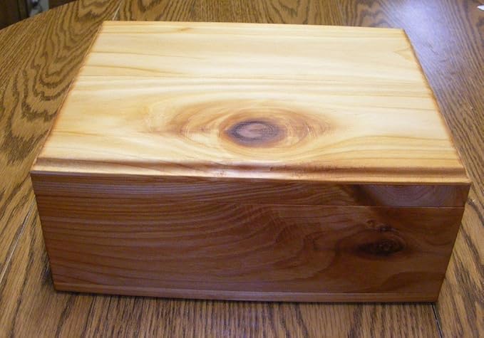 Steve's Gift Shoppe Cedar Keepsake Memory and Treasure Box or Storage Box - Size 10.75 x 8.5 x 5 Inches