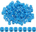 PATIKIL 300 Pcs Clothes Hanger Markers M Fit Rod Garment Size Tag Hanger Clips Round Color Coding Label for Clothing, Blue