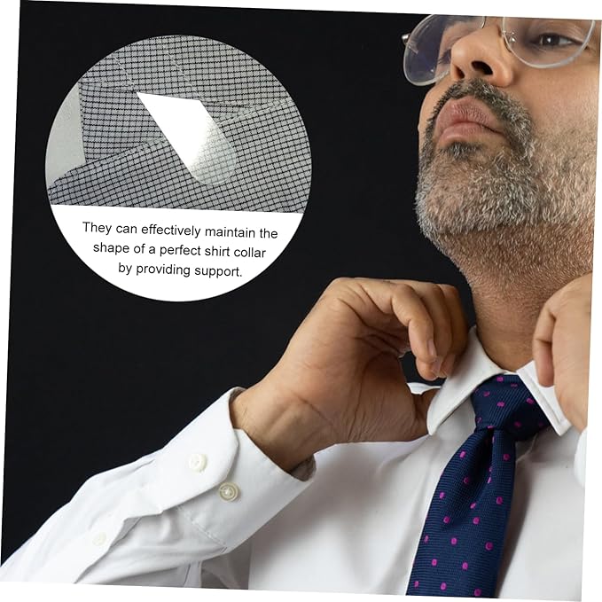LIFKOME 300pcs Collar Support for Shirts Pet Collar Stays Warping Design for Men and Women Dress Shirts Lightweight and Compact Style