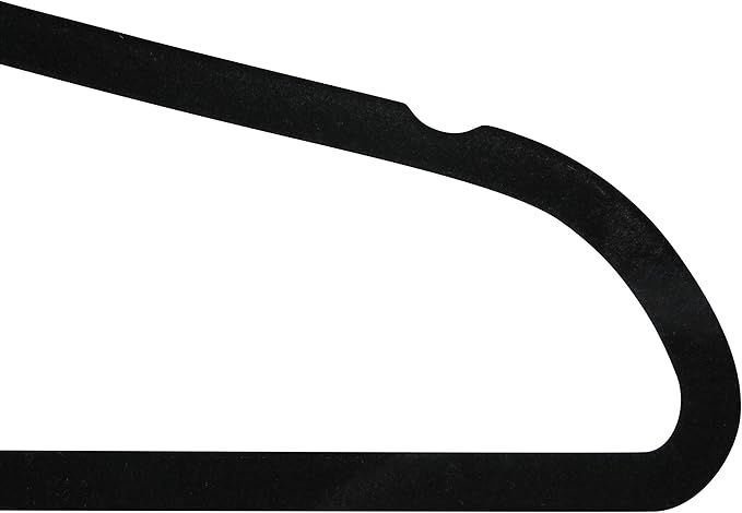 Simplify 10 Super Slim Velvet Huggable Hangers in Black