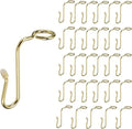 uxcell 30 Pcs Clothes Hanger Connector Hooks, Metal Hanger Extender Hooks for Wooden Metal Clothes Hangers Gold Tone