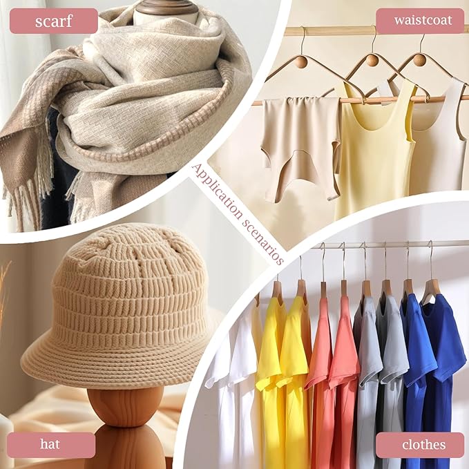 Hoodie Hangers 2-Pack with 6 Cedar Balls, 360°Swivel Purse Hanger, Closet Hooks, Handbag Organizer, Scarf Hanger, Bra Hanger, Accessory Organizers for Scarf