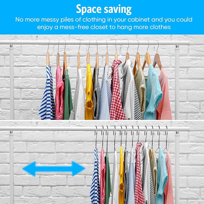 Fayleeko 10 Pack Wire Coat Hangers - Strong, Heavy Duty Stainless Steel Metal Hangers, 16.5 Inch Ultra Thin, Space Saving