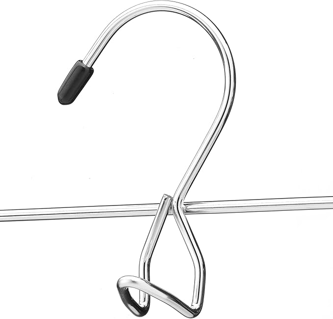 Whitmor Add Chrome/Black Skirt & Slack Hangers