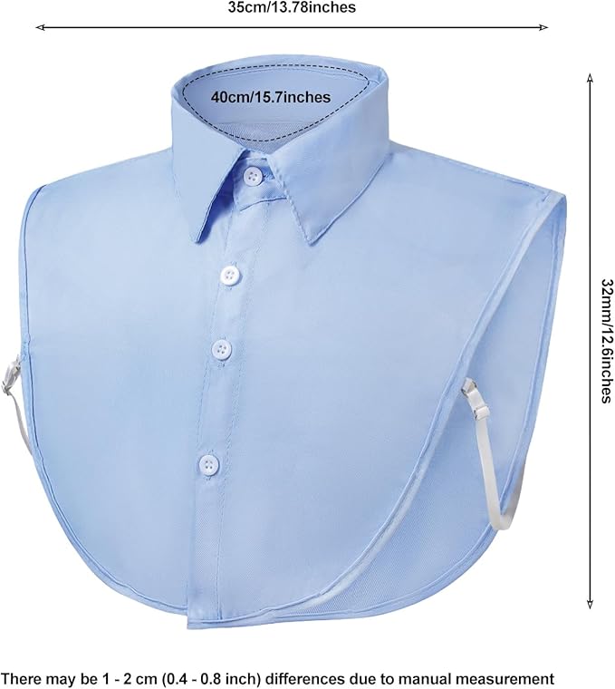 Fake Collar for Women, Detachable False Pointed Faux Shirt Collars for Office Casual Formal Outfits Graduation Daily