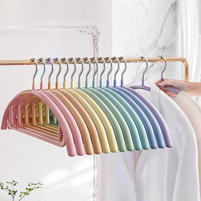 SLMT Sweater Hangers No Shoulder Bump Womens Coat Hanger Non Slip 28 Pack Heavy Duty Metal Clothes Hangers for Closet