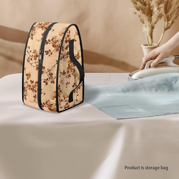 Brown Floral Iron Carrying Storage Bag for Travel or Storage Protective Carrying Bags Special Full Size Iron Tote Bag Fits Most Travel Size Irons