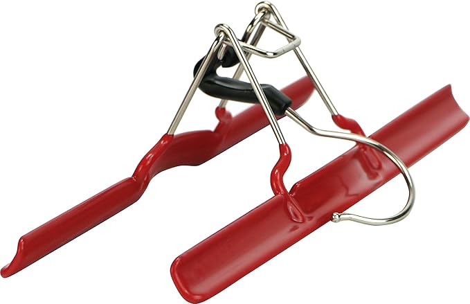 Mawa by Reston Lloyd Non-Slip Space-Saving Clothes Hanger with Clamp for Pants and Skirts, Style M/26, Set of 6, Red