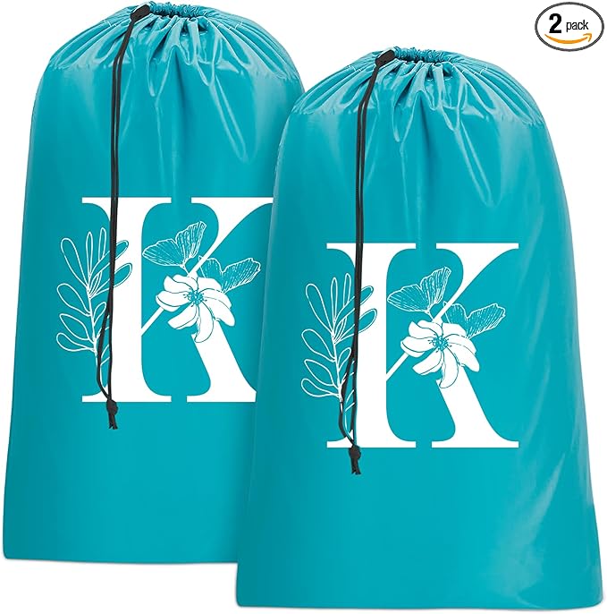 Sylfairy 2 Pack Extra Large Travel Laundry Bag, Dirty Clothes Organizer with Drawstring,Heavy Duty Travel Laundry Bags