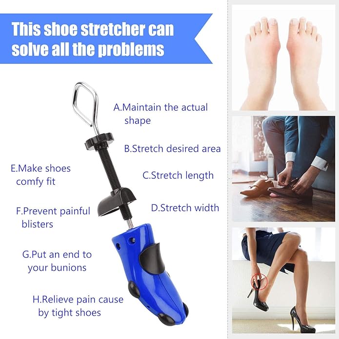 Pair of Premium Professional 4-way Shoe Trees, Shoe Stretcher for Men or Women