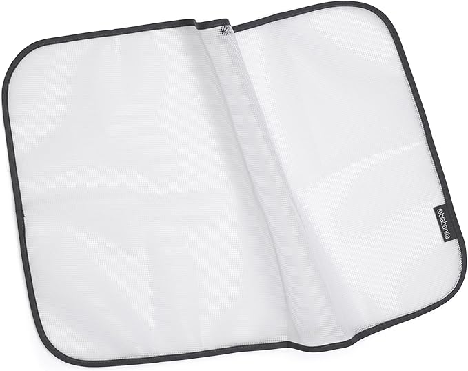 Brabantia Protective Ironing Cloth (15.75 x 23.62) Mesh Sheet to Prevent Steam Iron Shiny Marks on Clothes, Sensitive Fabric Garments